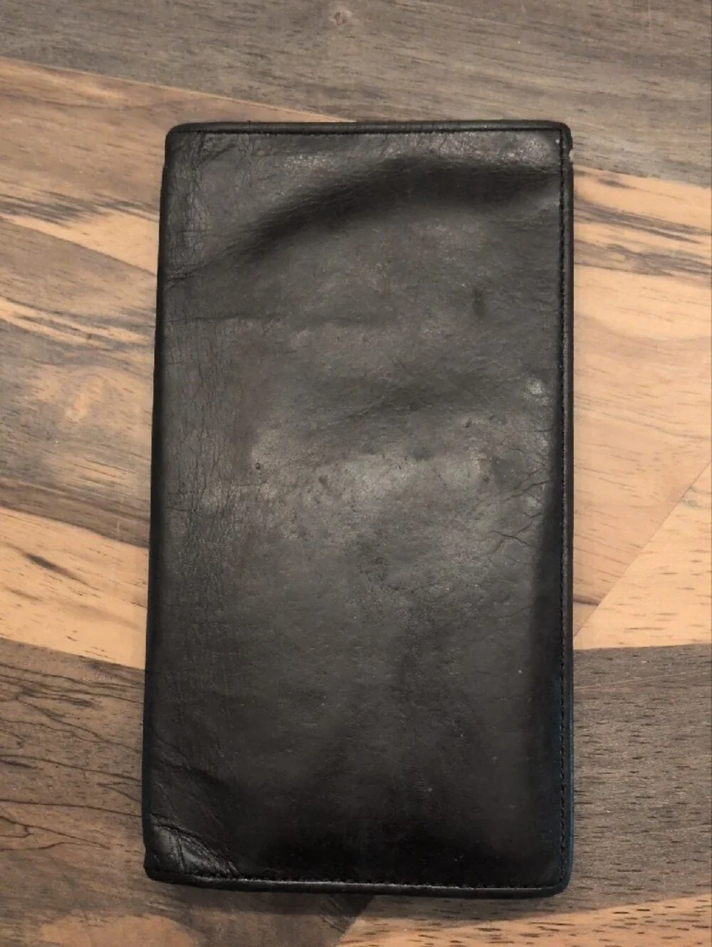 Vintage Coach Black Leather Men's Tall Bifold Card & Bill Wallet